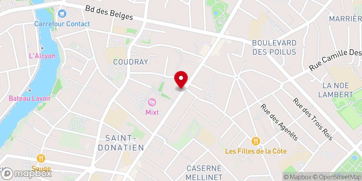 Map showing location of FSSP Nantes Maison Sainte-Anne