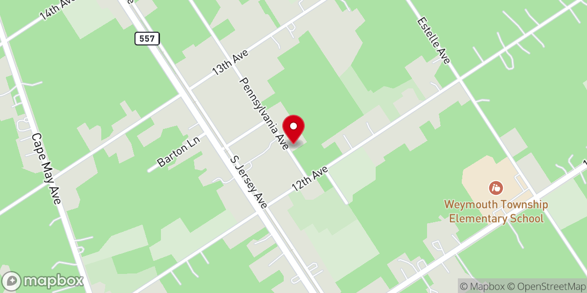 Map showing location of St. Bernard's Church