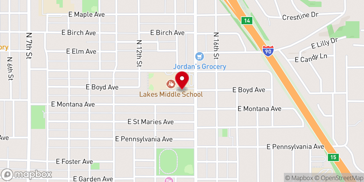 Map showing location of Anthem CDA