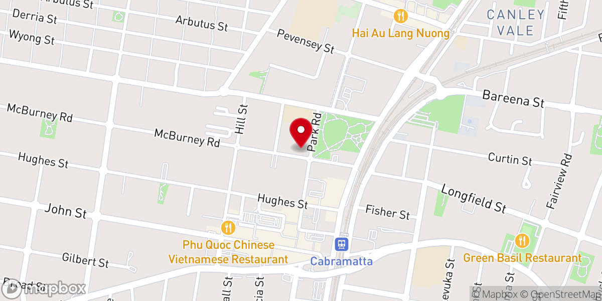 Map showing location of Cabramatta Baptist Church