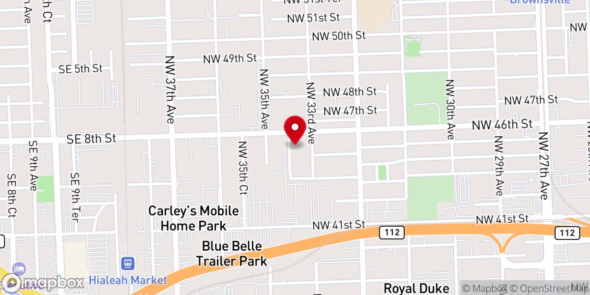 Map showing location of Brownsville Church of Christ