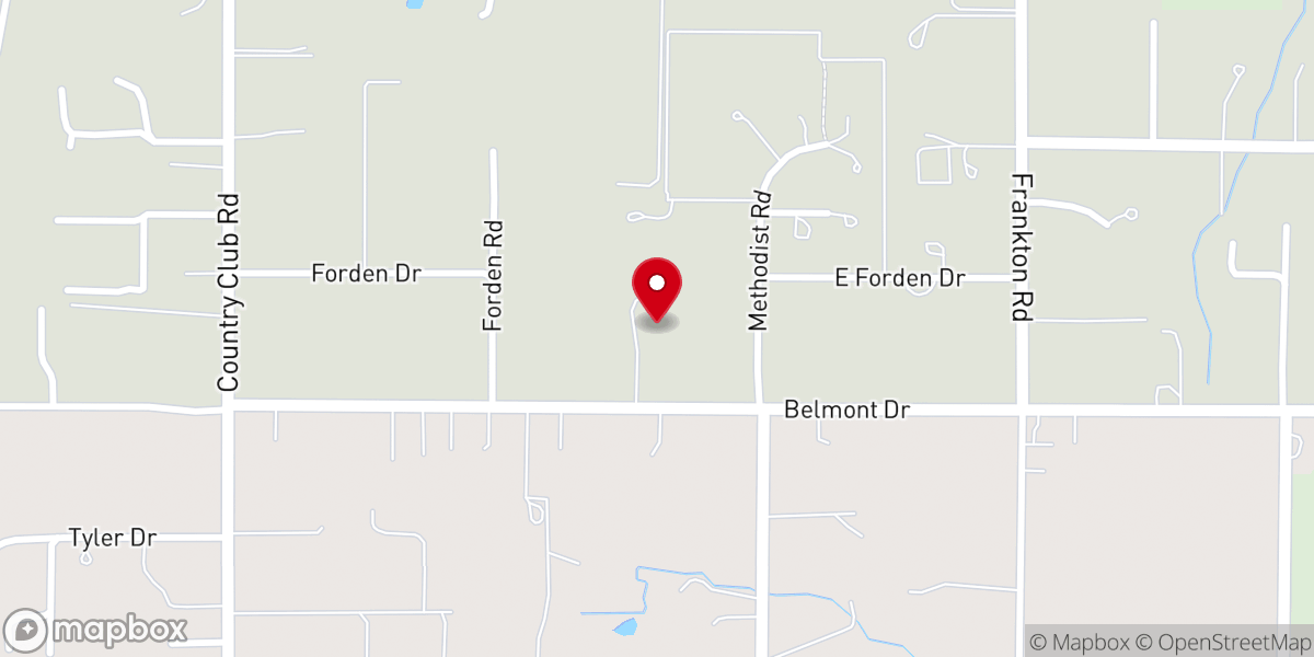Map showing location of Belmont Drive Missionary Baptist Church