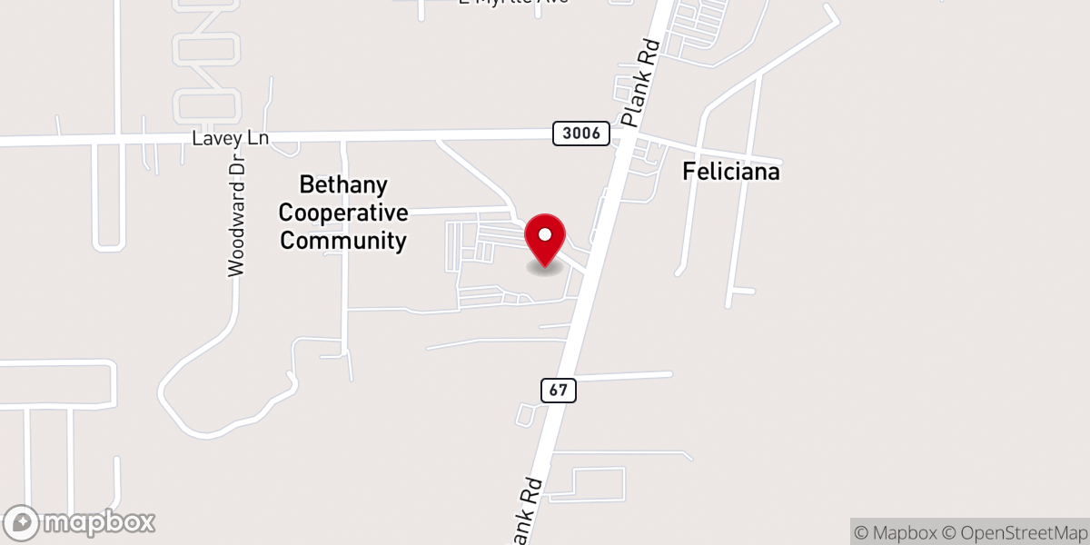Map showing location of Bethany Church: Baker Campus