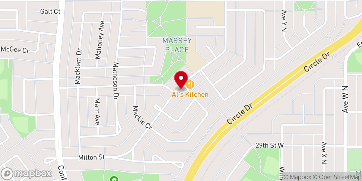 Map showing location of Massey Place Community Church