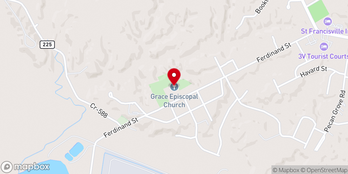 Map showing location of Grace Church Of West Feliciana