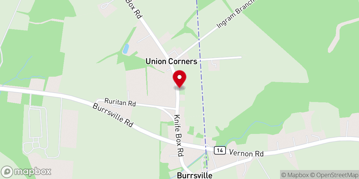 Map showing location of Union Church
