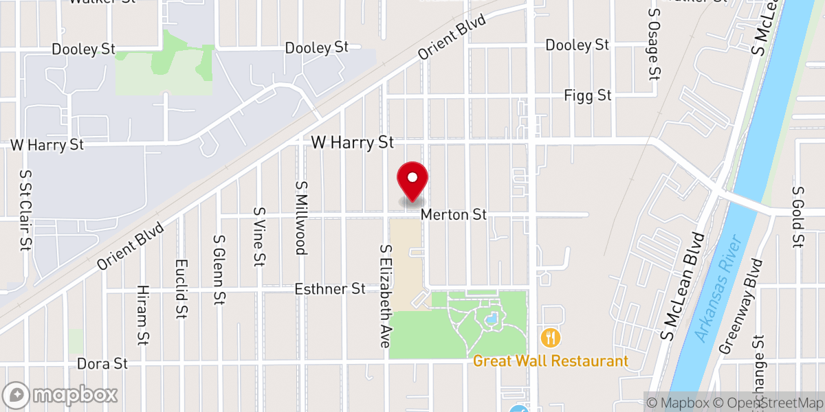 Map showing location of Martinson Avenue Christian Church