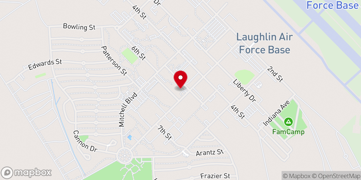 Map showing location of Laughlin AFB Chapel