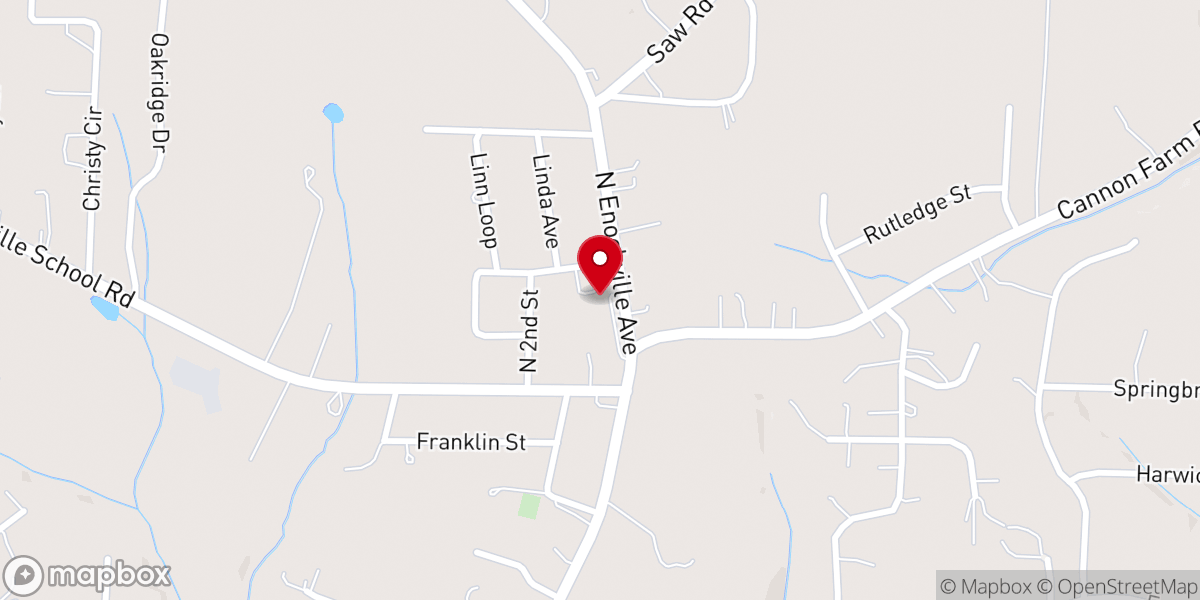 Map showing location of Piedmont Baptist Church Family Life Campus