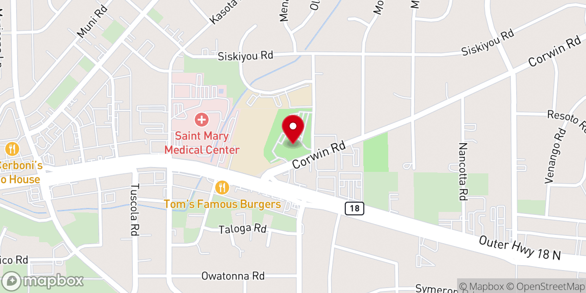 Map showing location of Our Lady of the Desert Catholic Church
