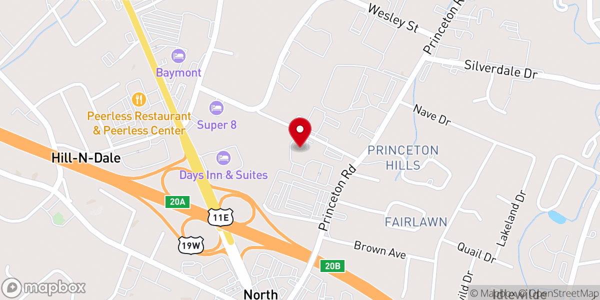 Map showing location of Wesley Memorial United Methodist Church