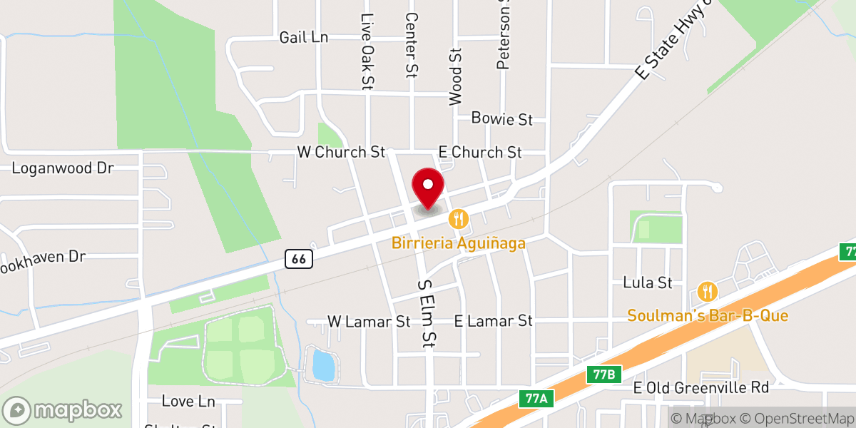 Map showing location of Texas Christian Counseling, Royse City