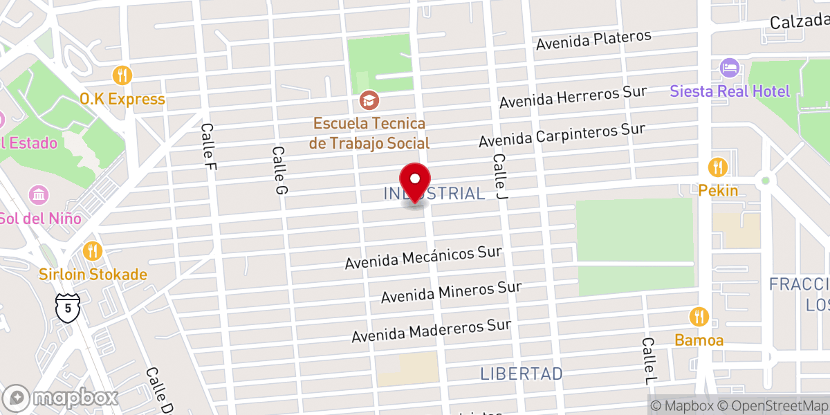 Map showing location of Capilla de Adoración Perpétua