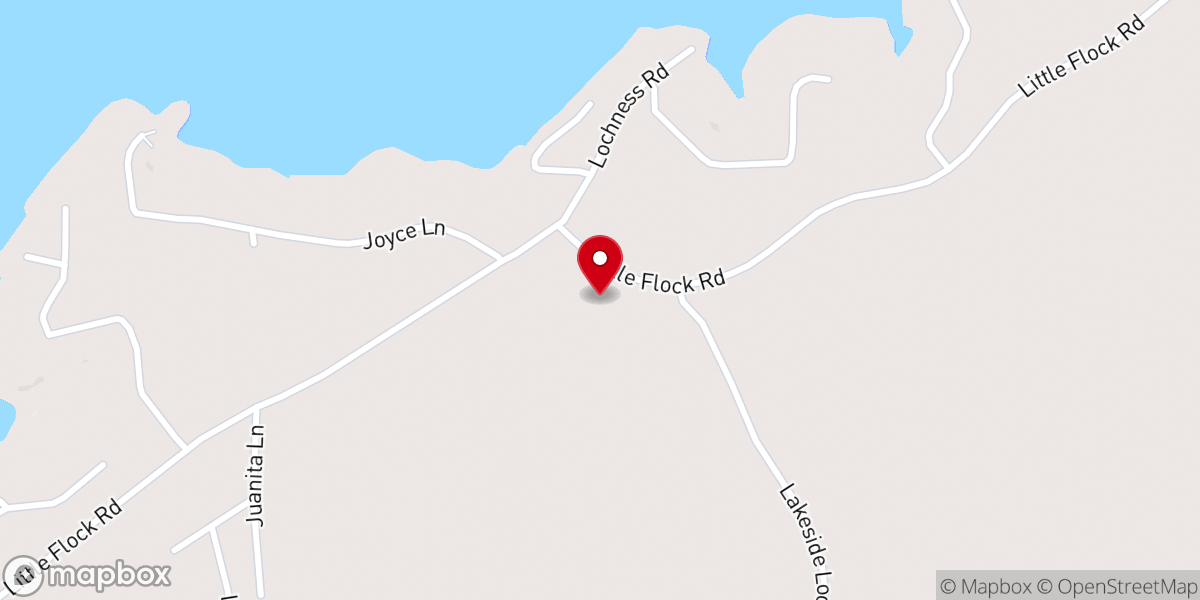 Map showing location of Little Flock Church