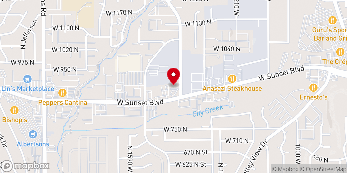 Map showing location of Solid Rock Baptist Church
