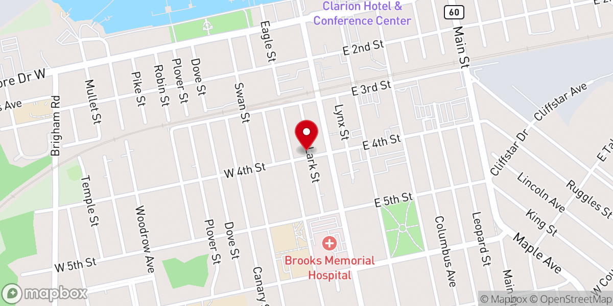 Map showing location of St John the Baptist Church
