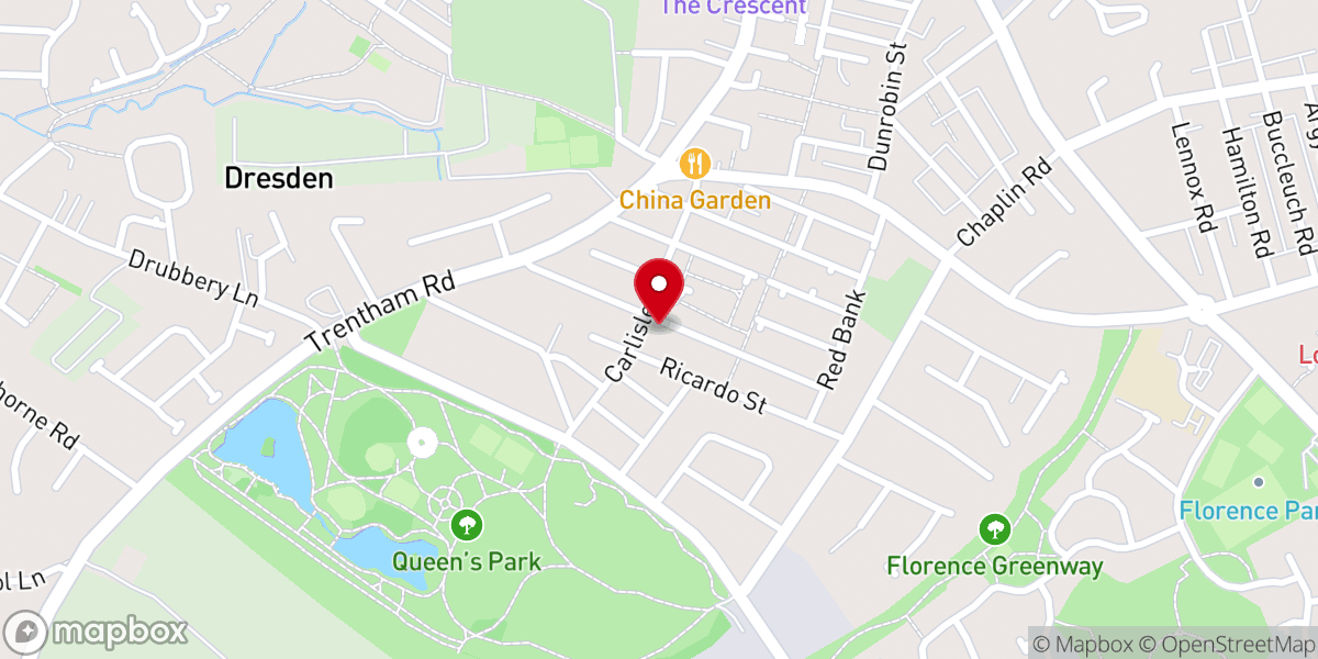 Map showing location of Longton Elim Church