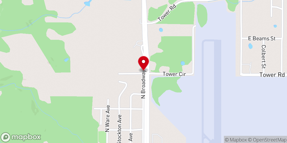 Map showing location of Reaper Baptist Church