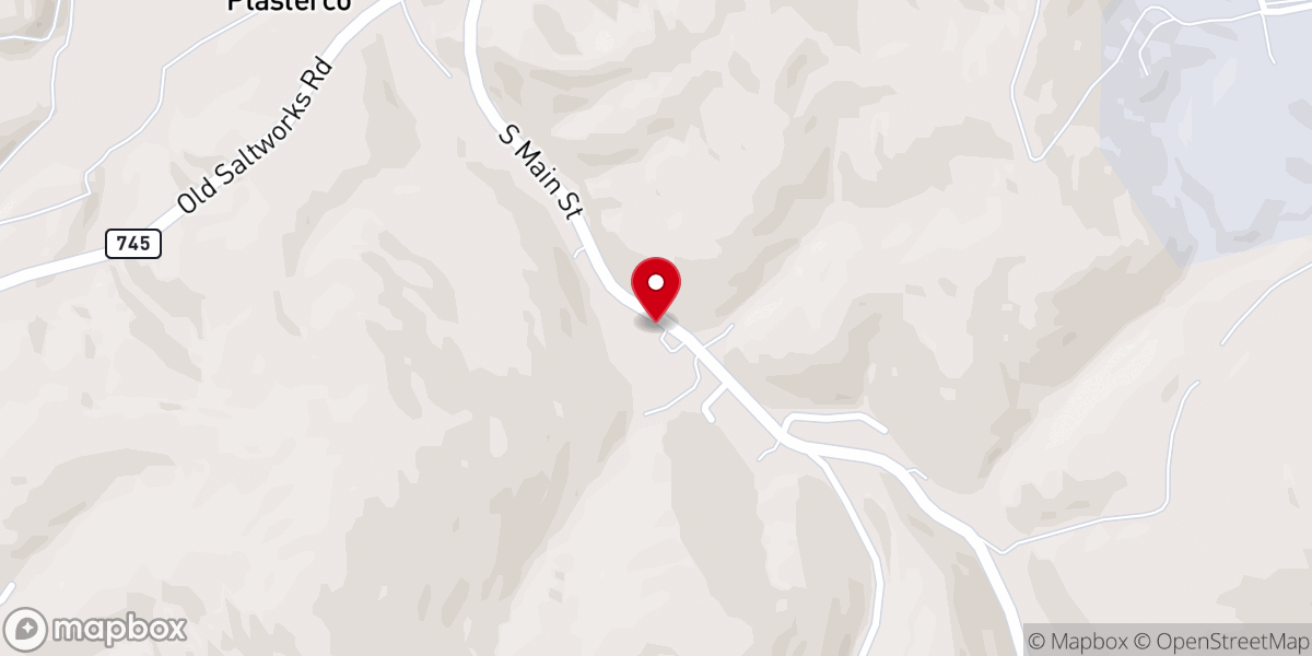Map showing location of Plasterco Church Of God