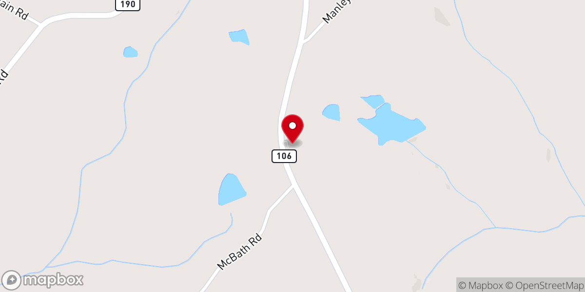 Map showing location of Hopewell Church