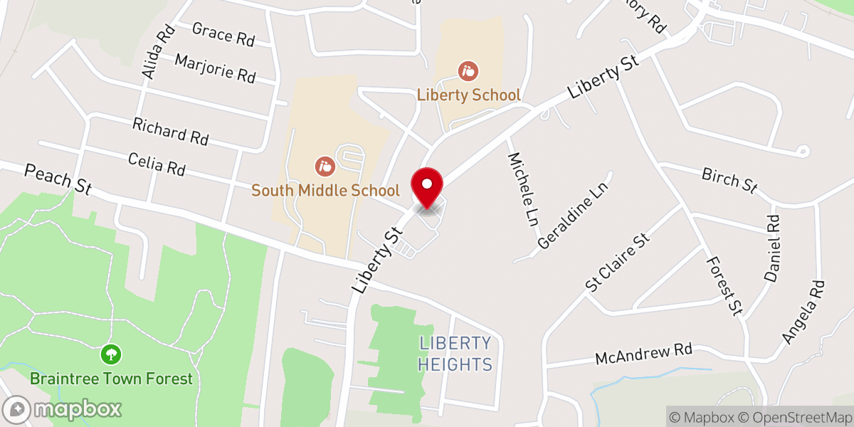Map showing location of St. Clare Parish