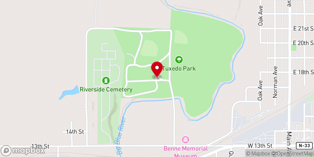 Map showing location of Nebraska Chautauquas Historical Marker