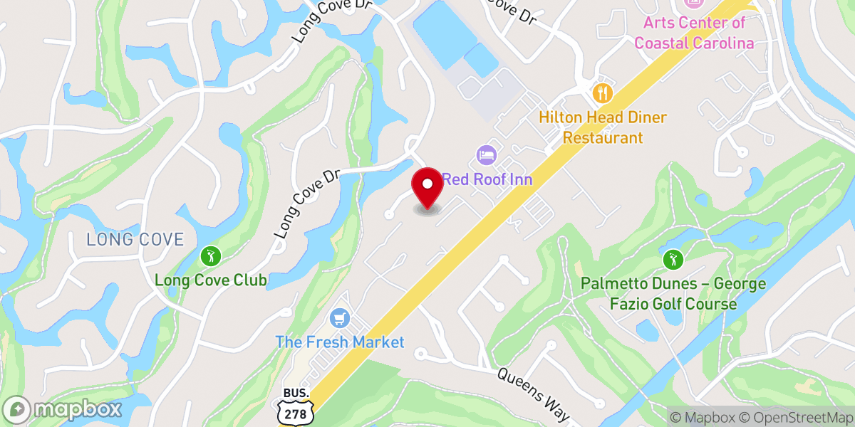 Map showing location of Hilton Head Island Community Church