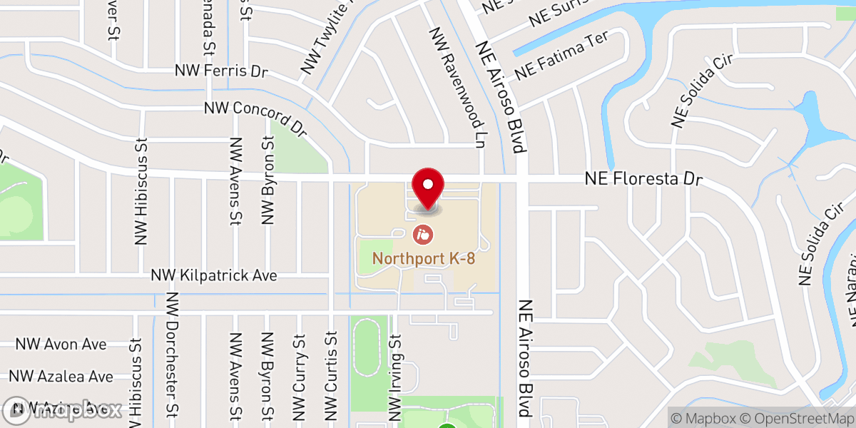 Map showing location of Bread of Heaven Faith Ministries