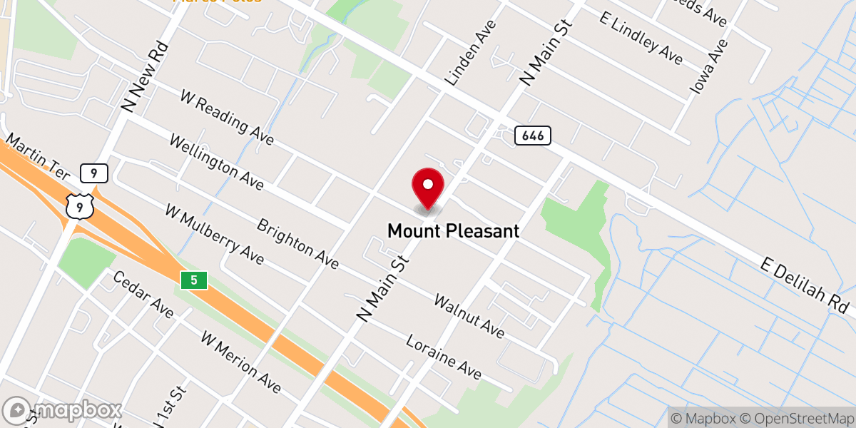 Map showing location of Mt Pleasant United Methodist