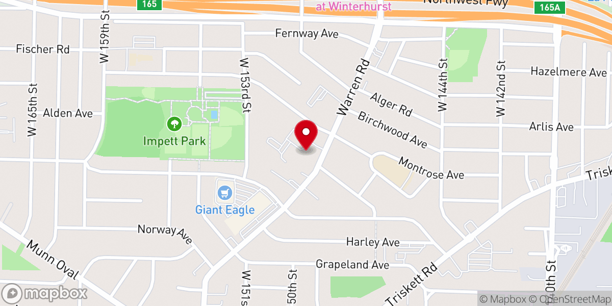 Map showing location of St. Mary's Romanian Orthodox Cathedral