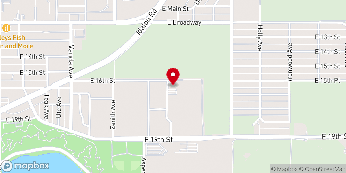 Map showing location of St Patrick's Catholic Church