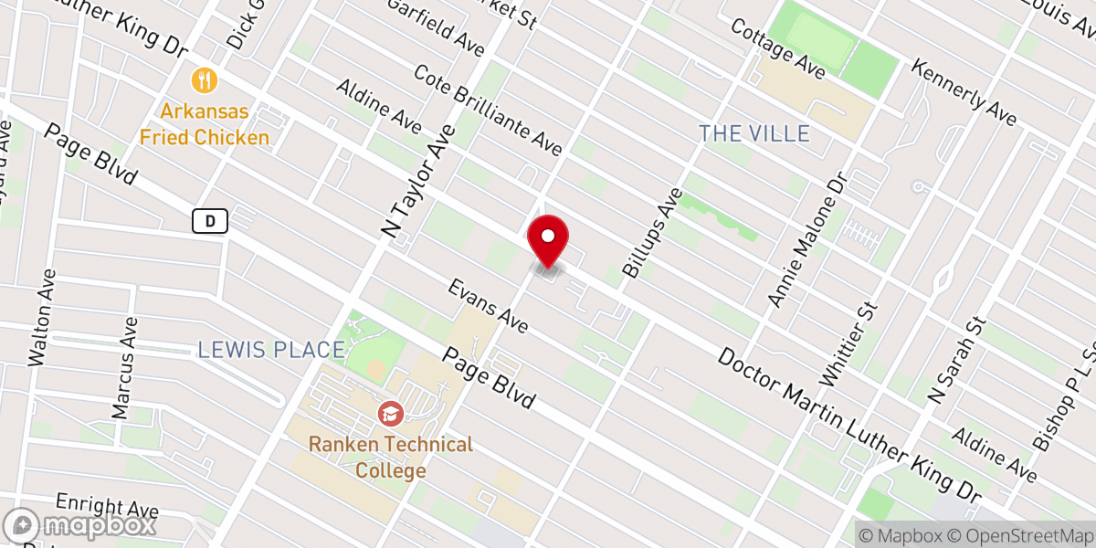 Map showing location of Great Commission Lutheran Church