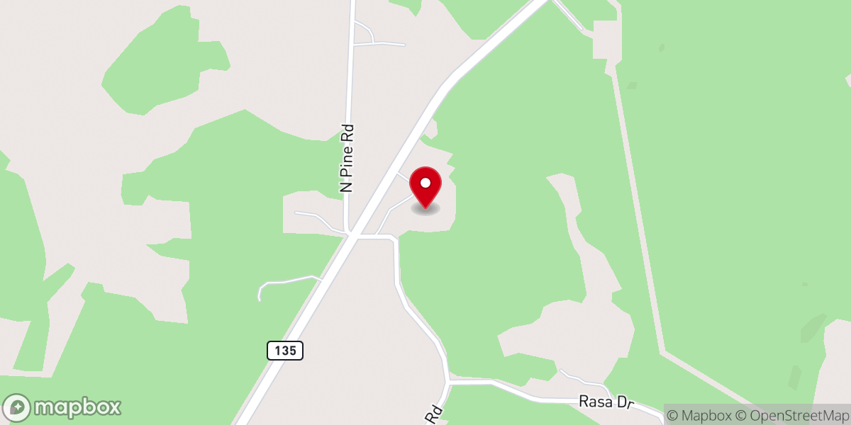 Map showing location of Oak Ridge Mennonite Church