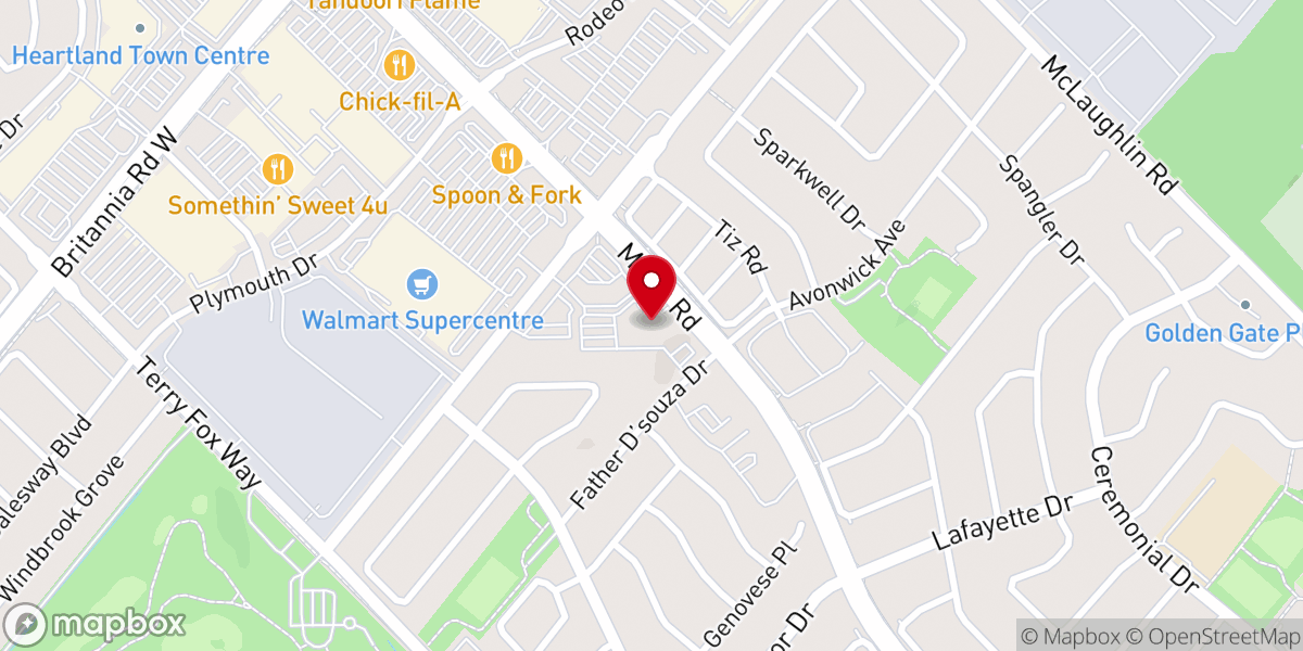 Map showing location of St. Francis Xavier Catholic Church