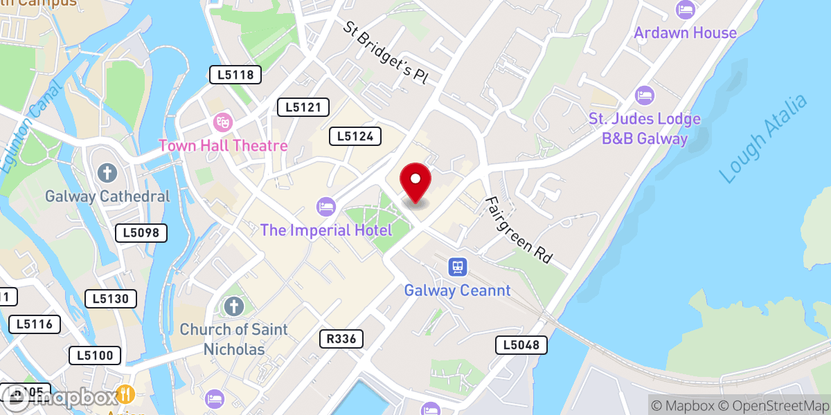 Map showing location of Lally Tours