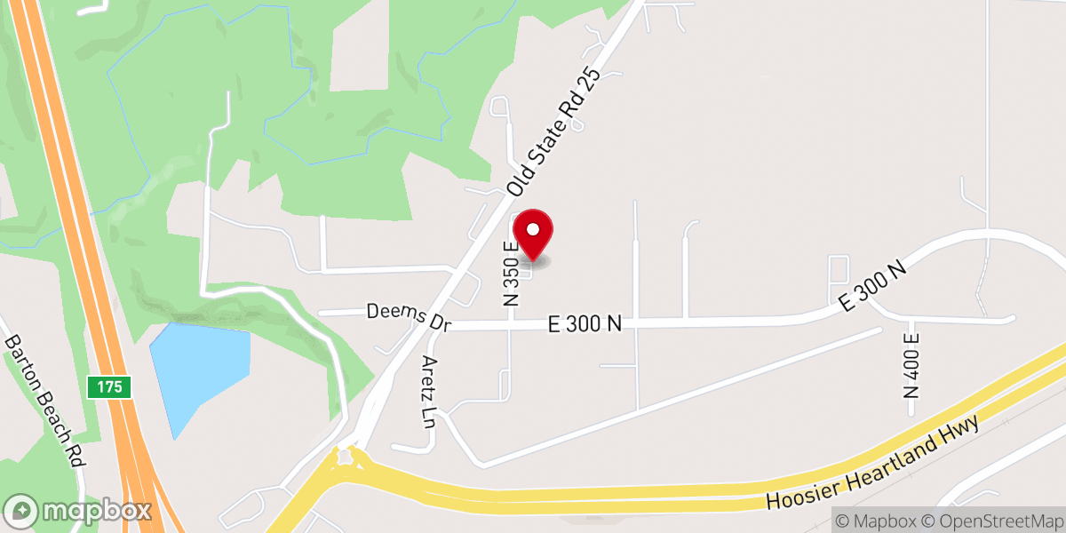 Map showing location of Berean Baptist Church