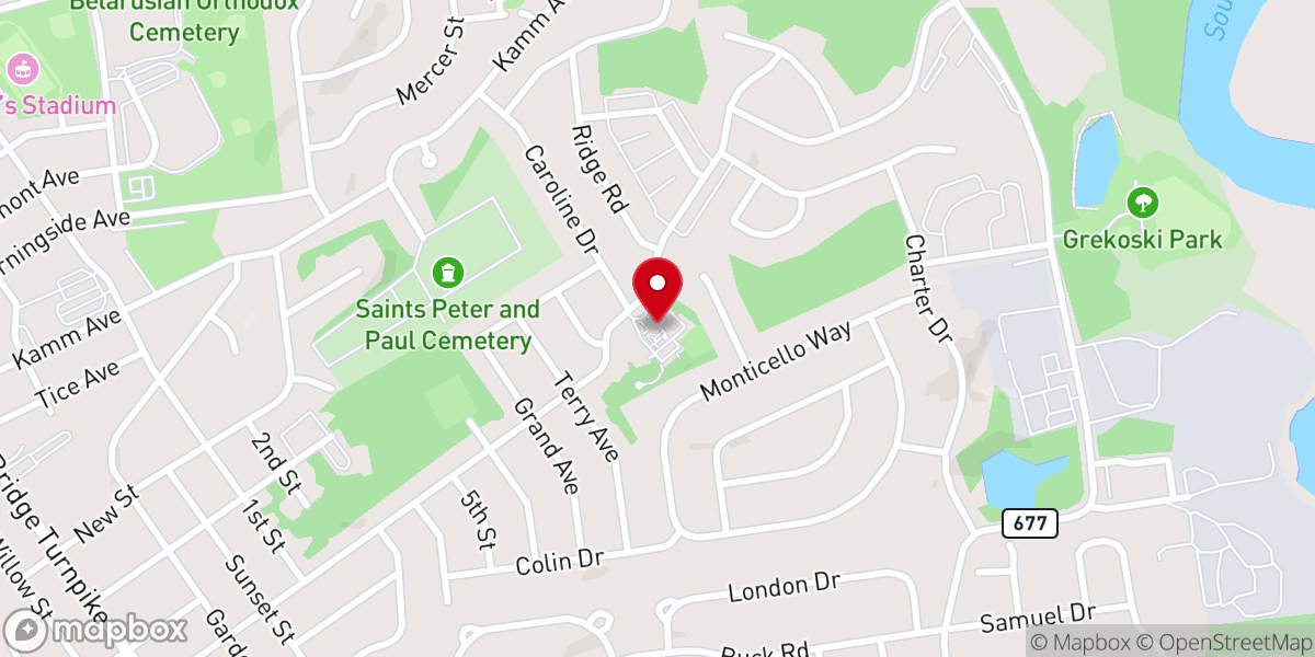 Map showing location of Holy Trinity Episcopal Chruch