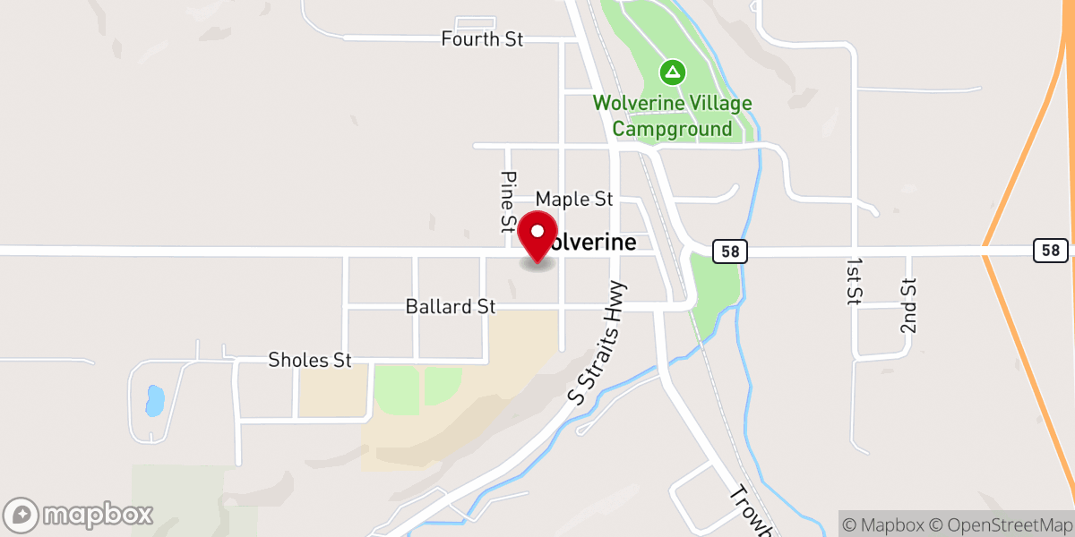 Map showing location of Free Methodist Church