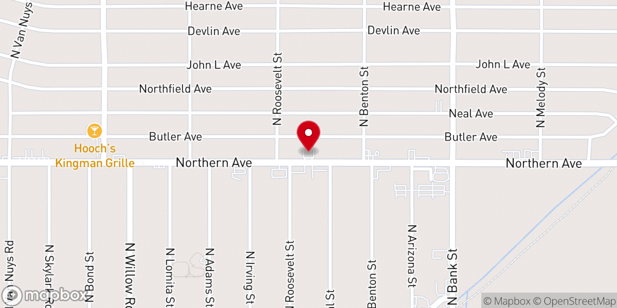 Map showing location of Potters House Christian