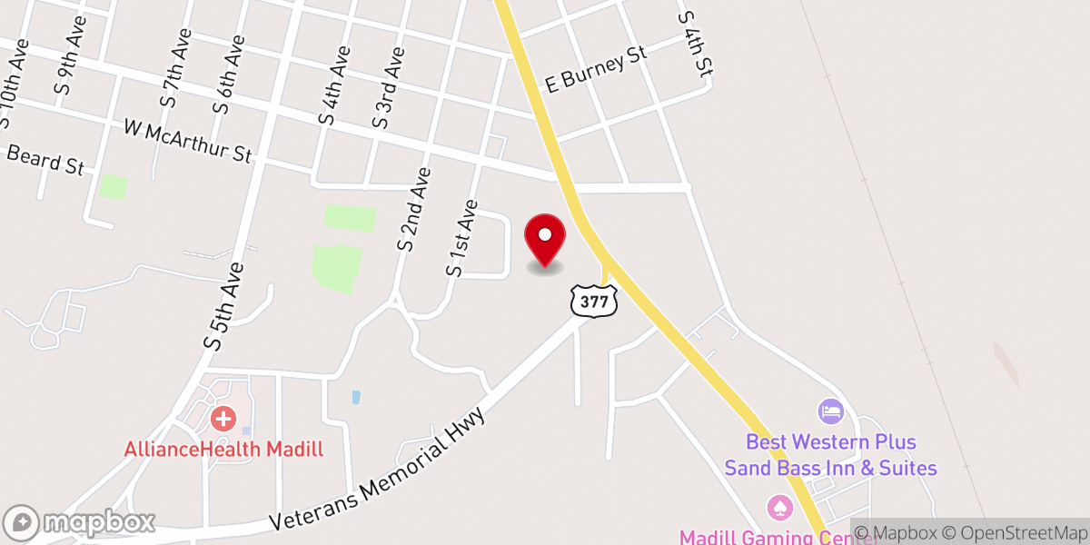 Map showing location of Hope City Network (New Beginnings Church)
