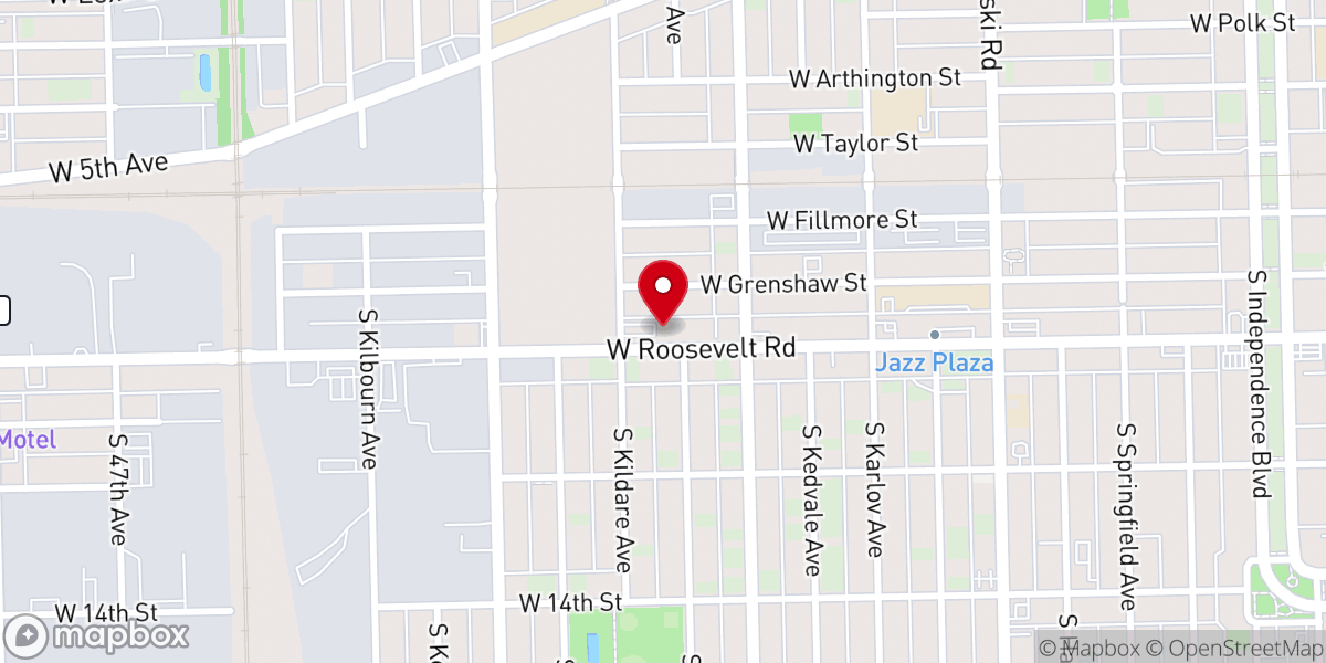 Map showing location of United Baptist Church of Madison