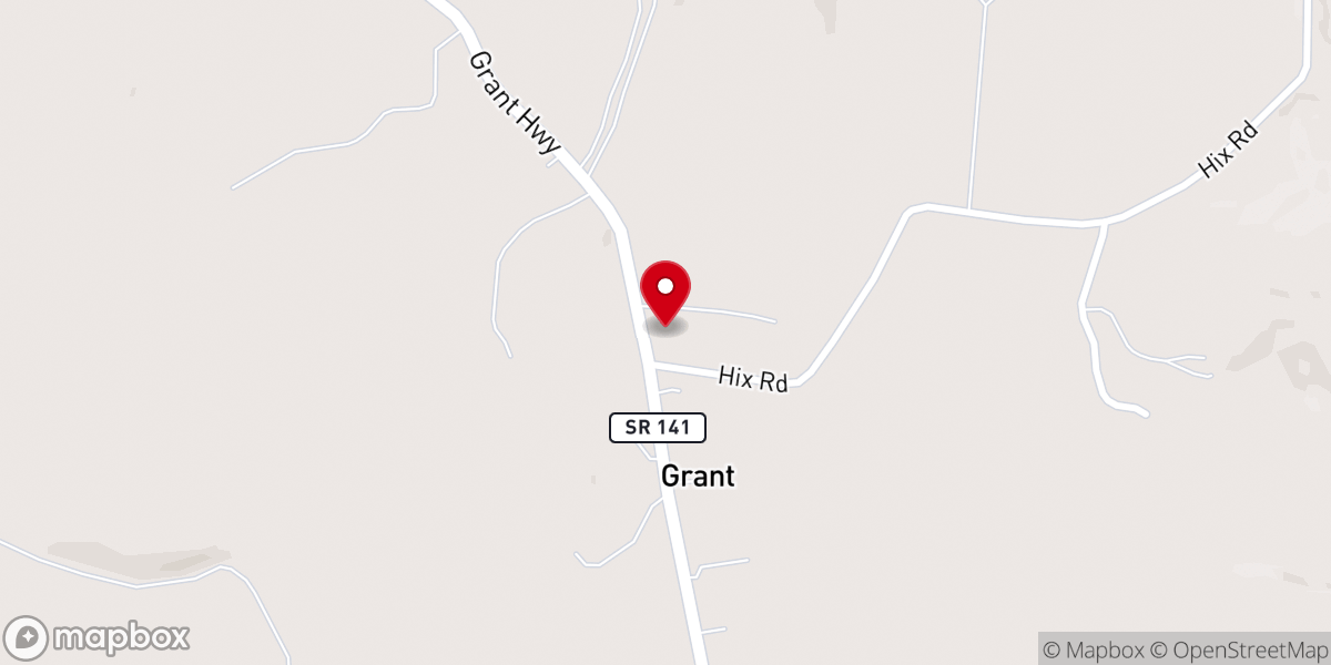 Map showing location of Grant Missionary Baptist Church