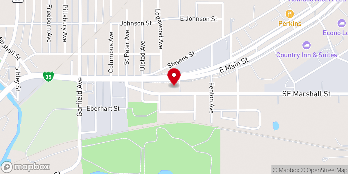 Map showing location of New Life Christian Church