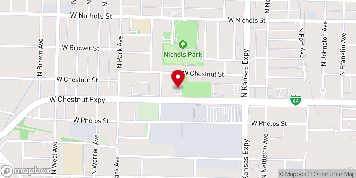Map showing location of Springfield Chinese Church