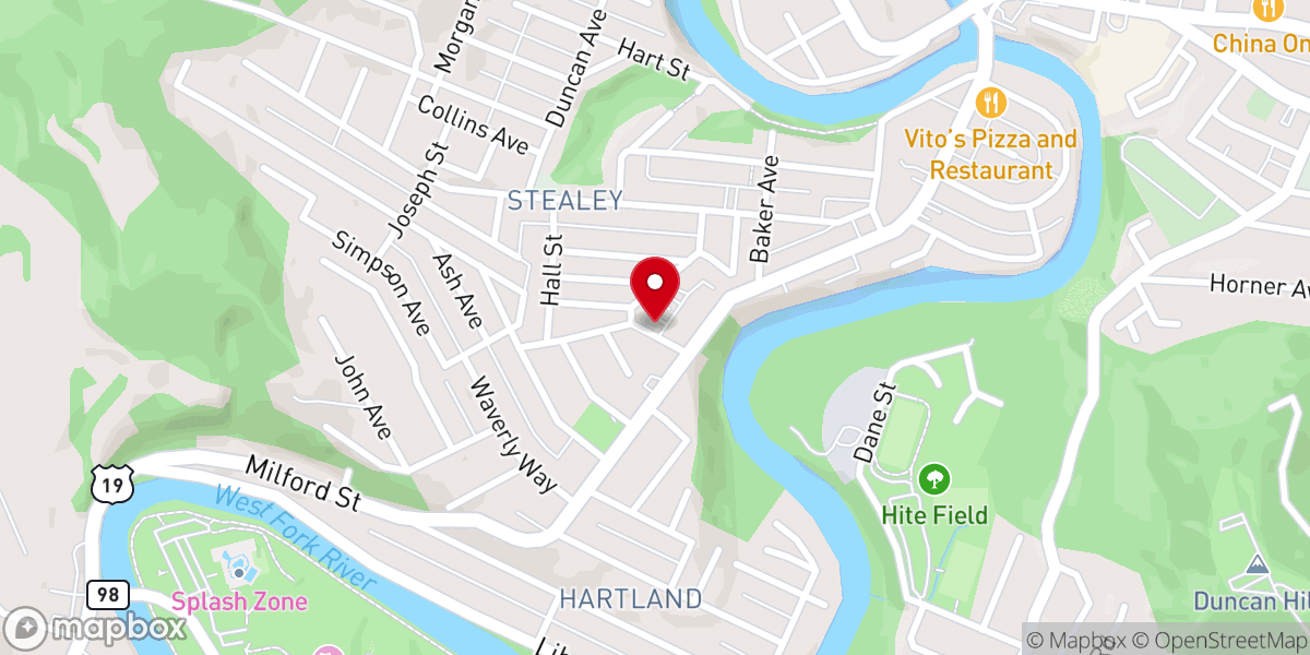 Map showing location of Forward church