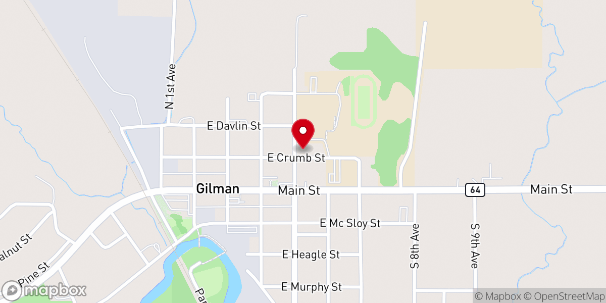 Map showing location of Zion Lutheran Church