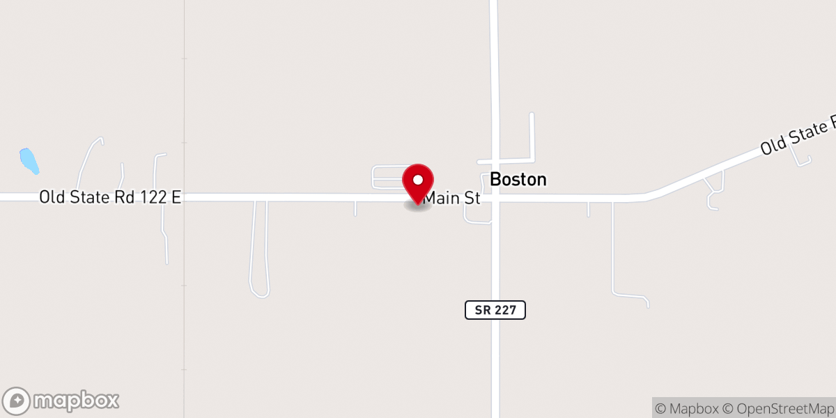 Map showing location of Boston United Methodist church