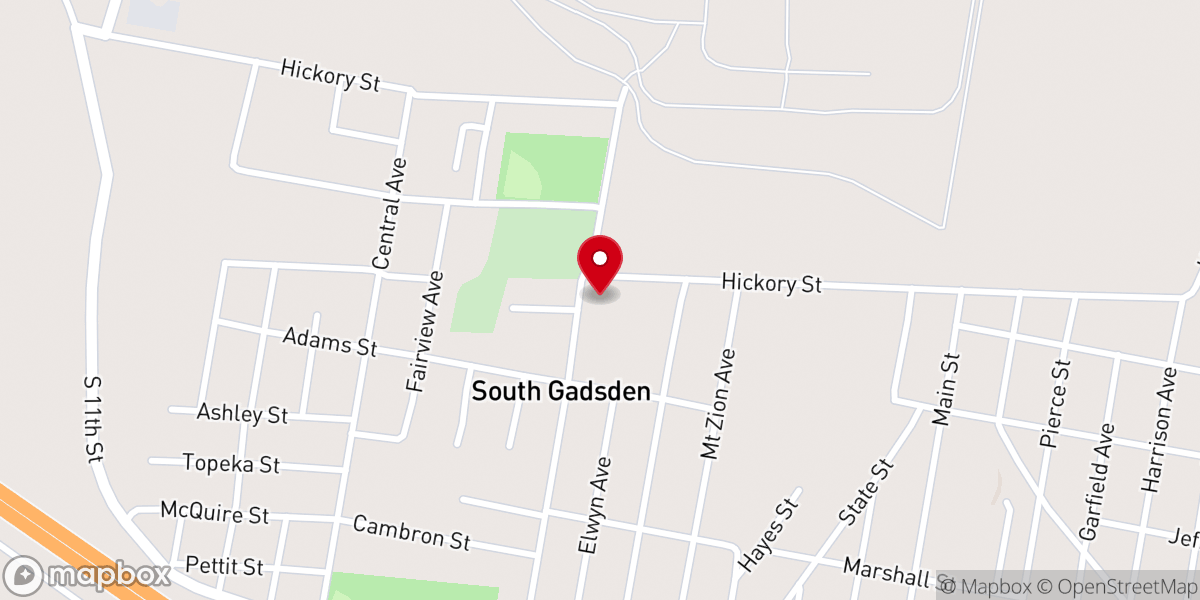 Map showing location of Bethlehem Baptist Church