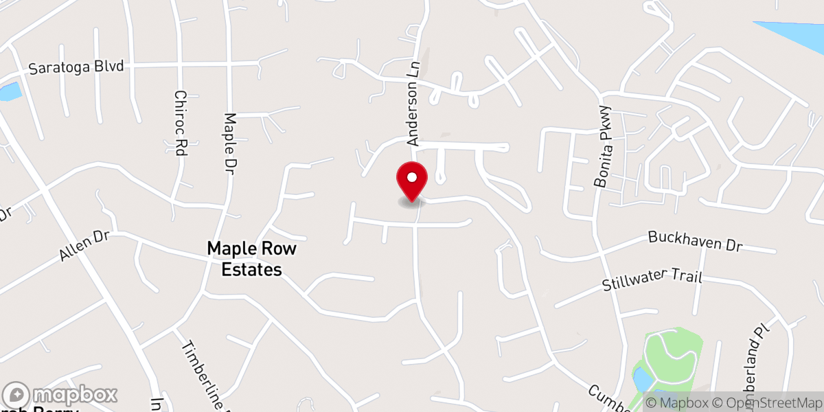 Map showing location of Stark Knob Baptist Church
