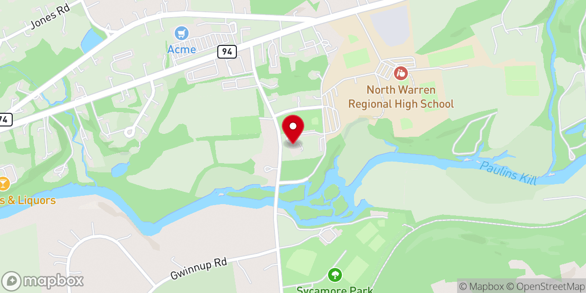 Map showing location of Evangelical Free Church of Blairstown